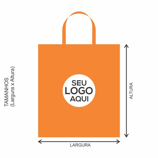 Sacola Plástica Alça Fita Personalizada 39x41cm x 0,12