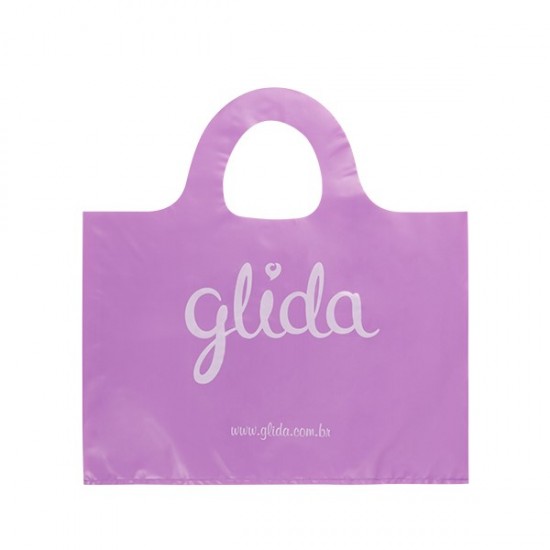 Sacola Plástica Alça Mini Tiracolo Personalizada 31x38cm x 0,14